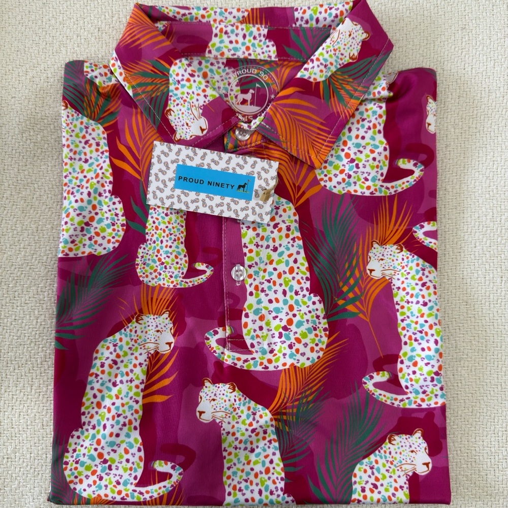 Proud Ninety Leopard Golf Polo - Medium